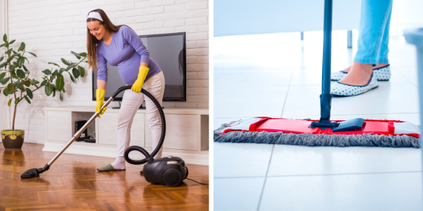 floor hygiene - vacuuming and mopping